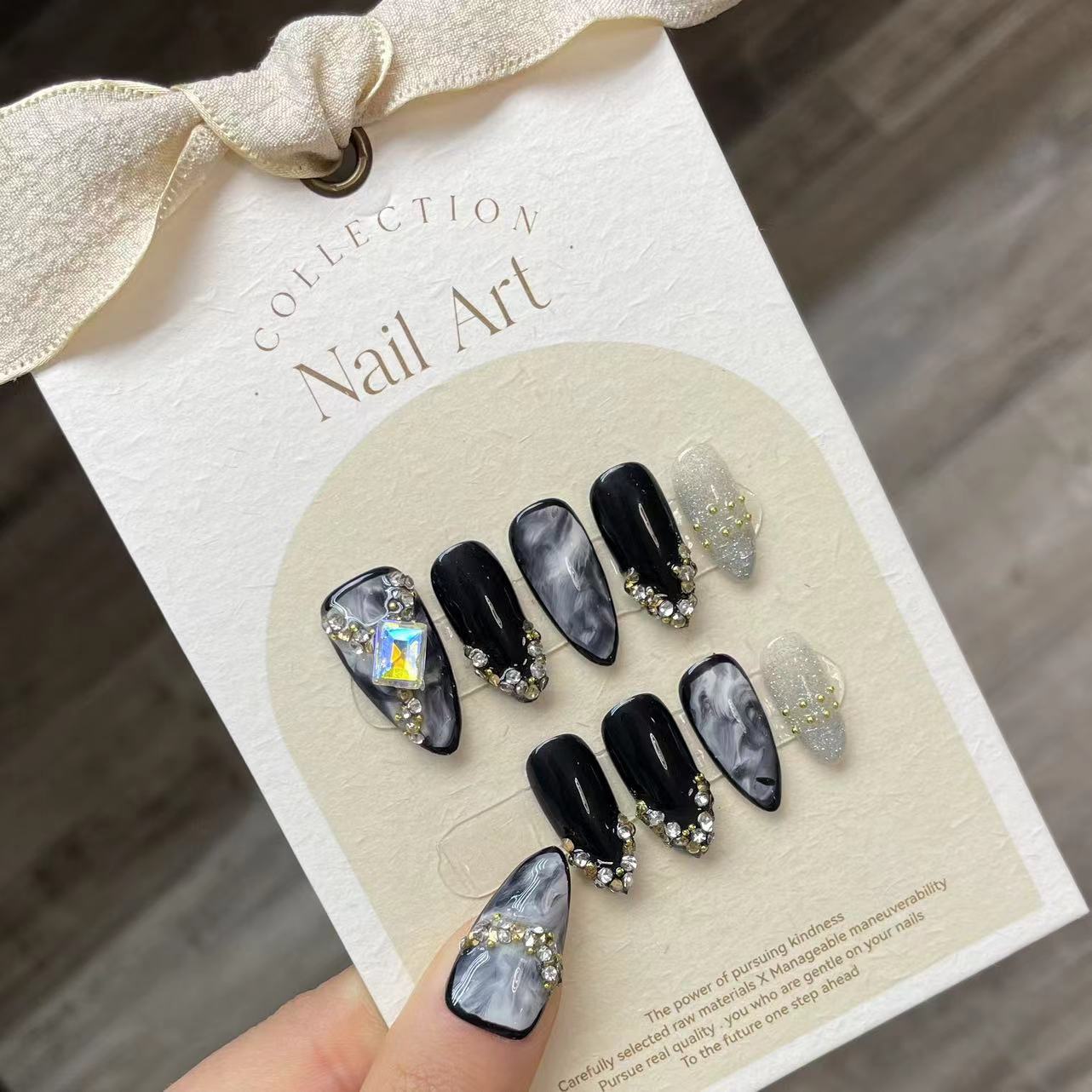 Nail Art Press On - أظافر مزيفة أظافر صناعية أوروبية ،