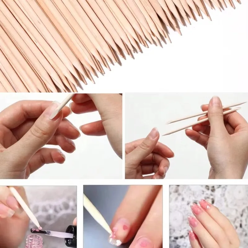 Nail Art Orange - 2026 50/100 قطعة أداة دفع الجلد
