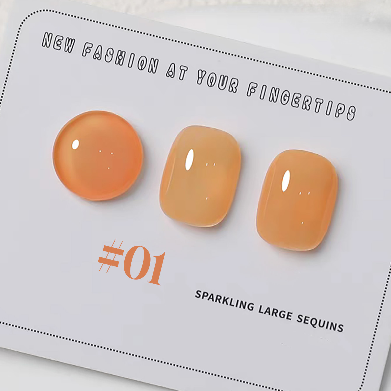 Nail Art Orange - 1-6 قطع من طلاء الأظافر الجل