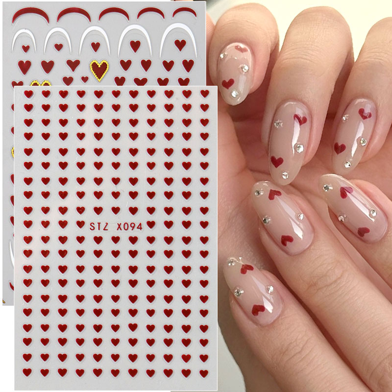 2 قطعة صغيرة الحب القلب مسمار  - مراجعة Nail Art Valentines Day وسعره