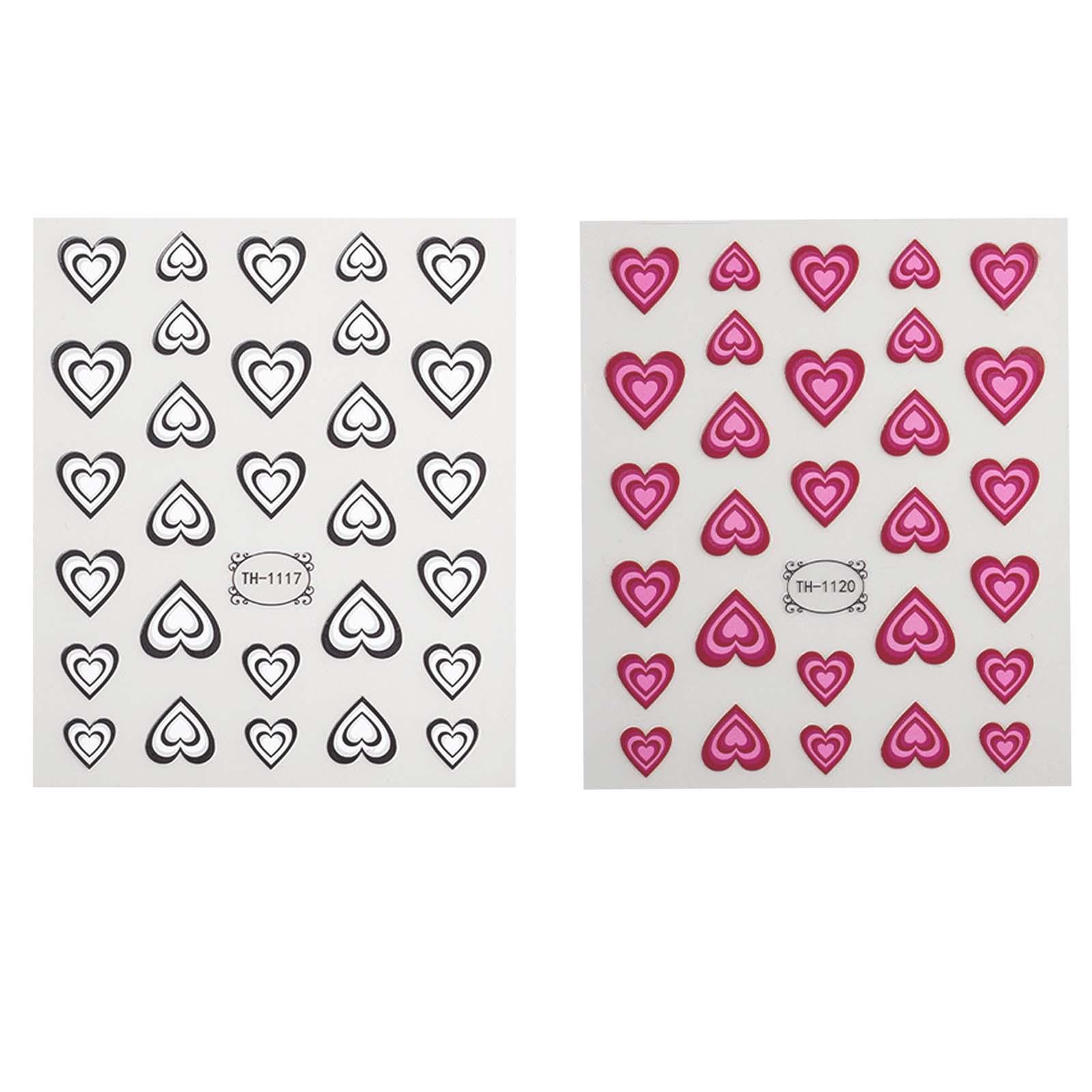 مجموعة ملصقات فن الأظافر ثلاثي - مراجعة Nail Art Valentines Day وسعره