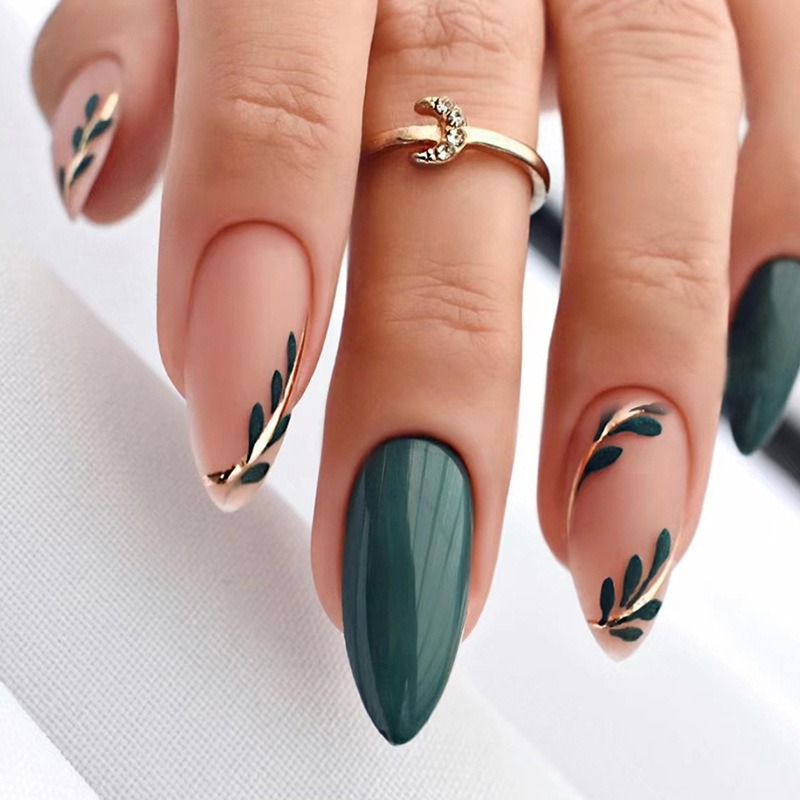 24P/مجموعة متوسطة الطول اللوز  - مراجعة Nail Art Press On وسعره