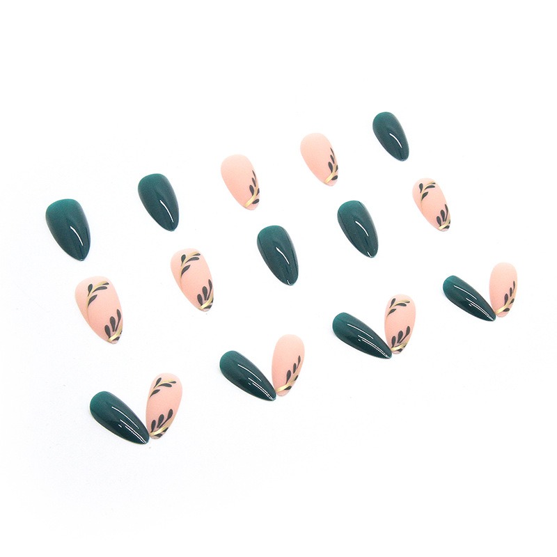 24P/مجموعة متوسطة الطول اللوز  - مراجعة Nail Art Press On وسعره
