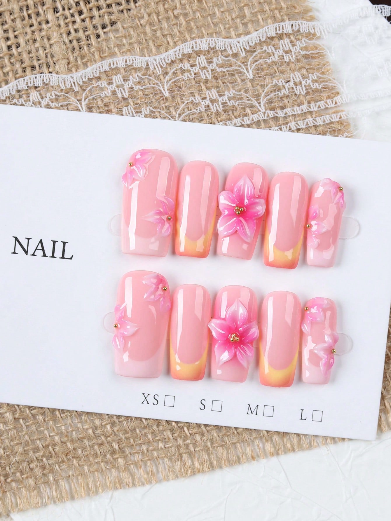 10 قطع من الأظافر الاصطناعية م - مراجعة Nail Art Orange وسعره