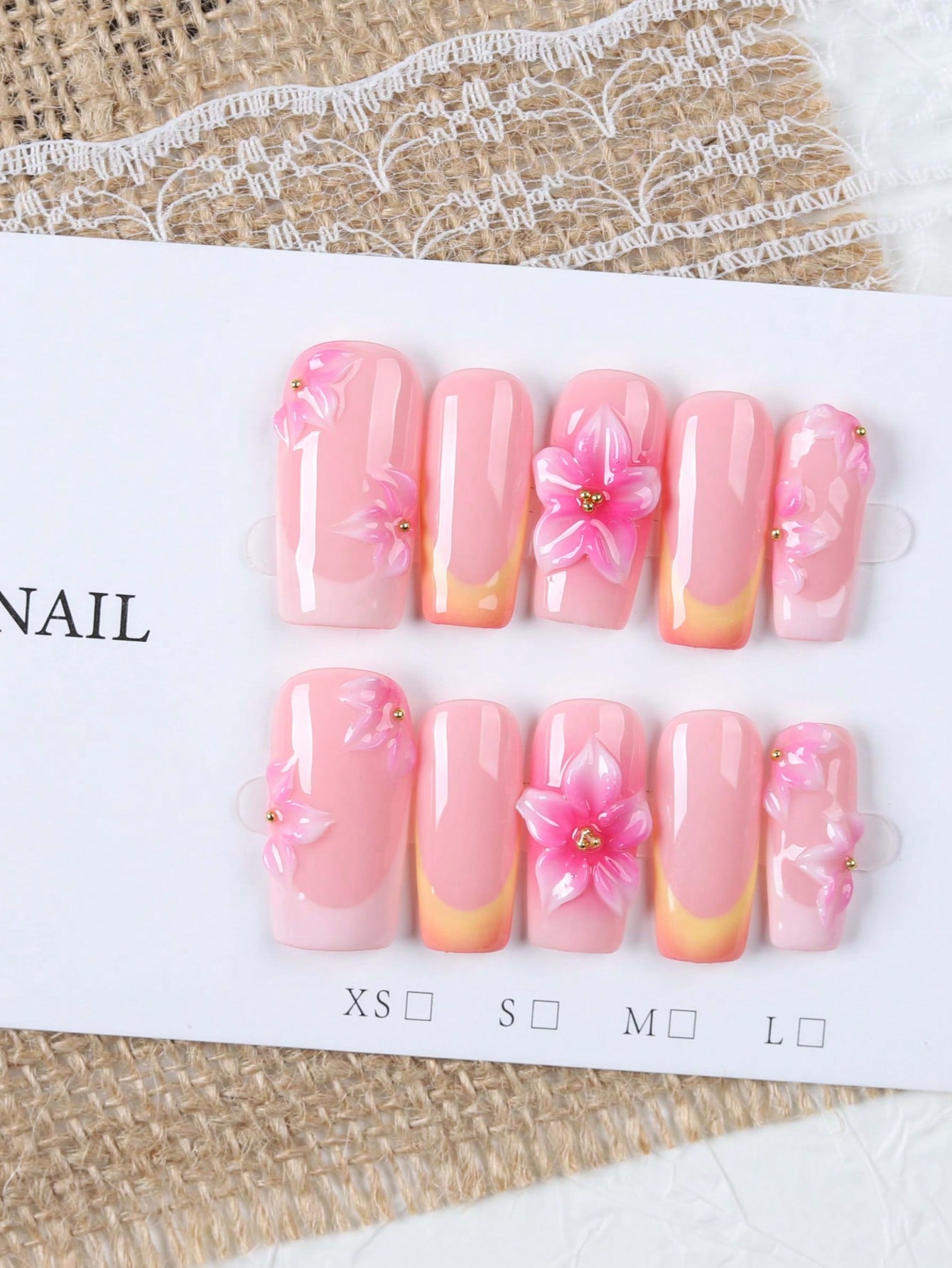 10 قطع من الأظافر الاصطناعية م - مراجعة Nail Art Orange وسعره