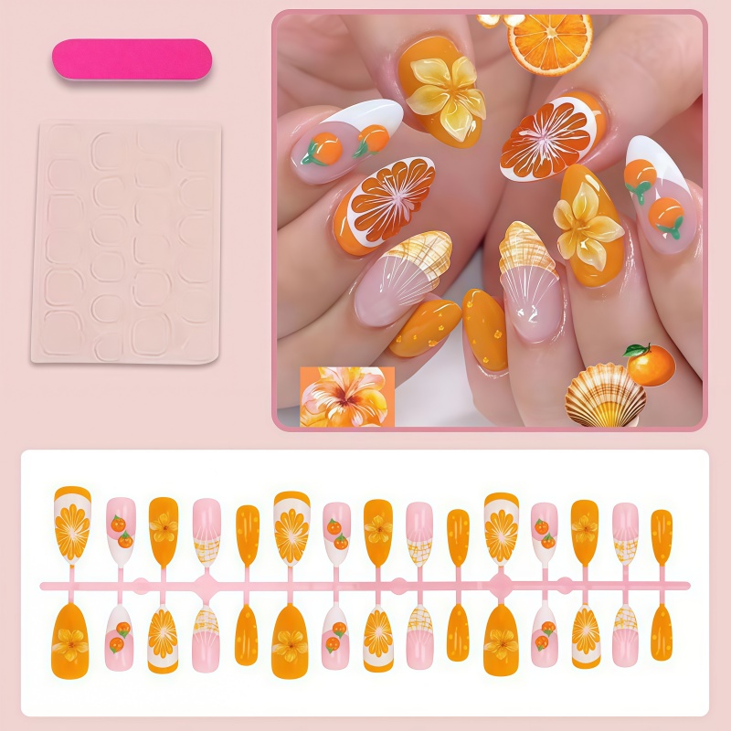 2026 جديد 30 قطعة أظافر صناعية - مراجعة Nail Art Orange وسعره