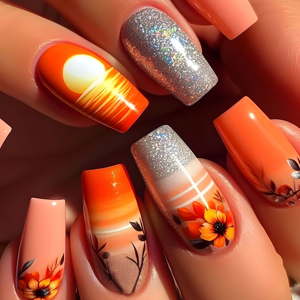 24 قطعة الصحافة الزرقاء على ال - مراجعة Nail Art Press On وسعره