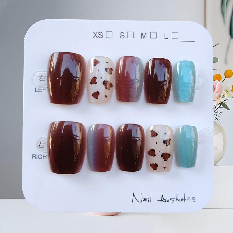 10 قطعة الخريف الشتاء نمط جديد - مراجعة Nail Art Press On وسعره