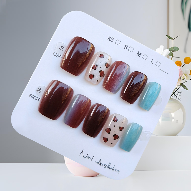 10 قطعة الخريف الشتاء نمط جديد - مراجعة Nail Art Press On وسعره