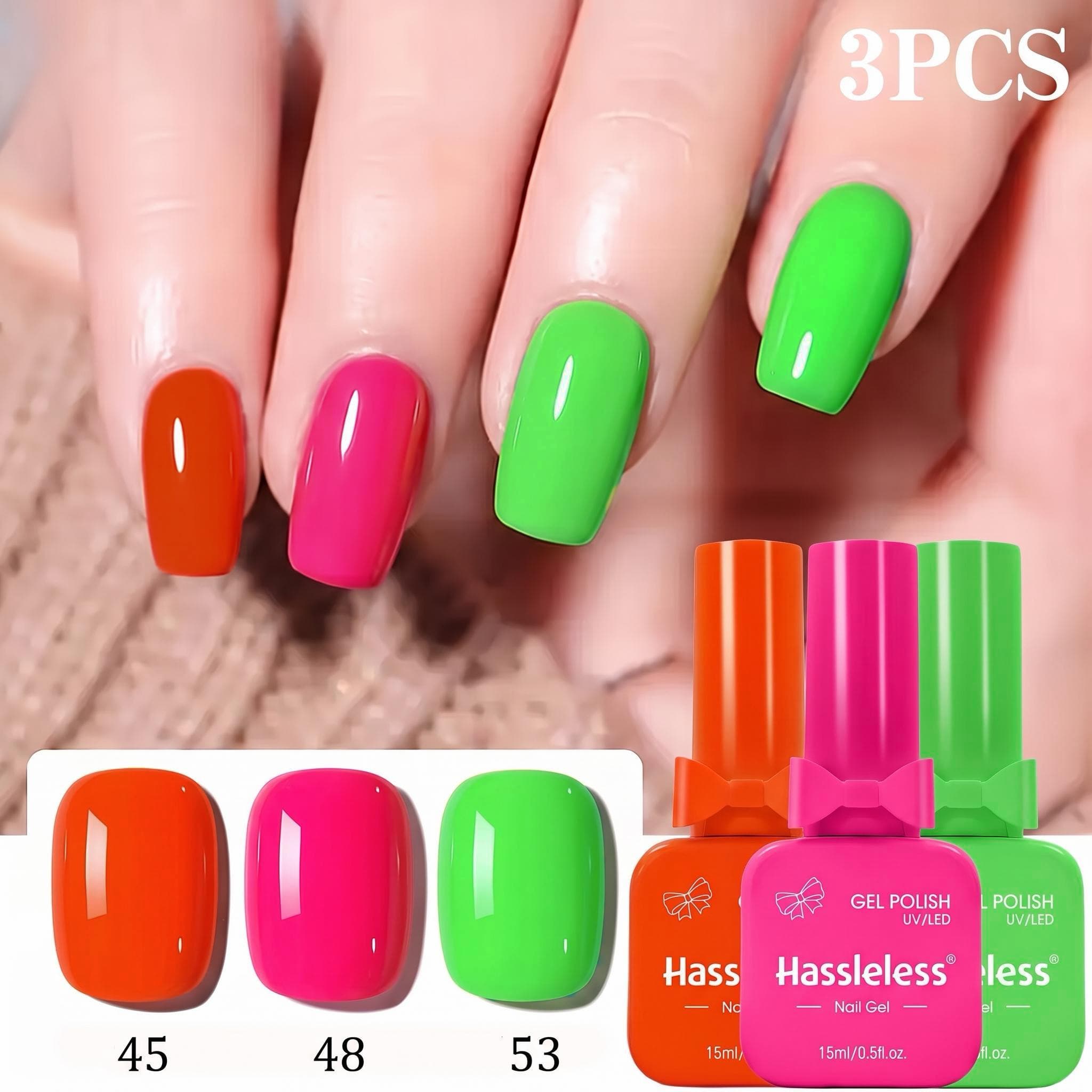 مجموعة طلاء أظافر جل من 3 قطع  - مراجعة Nail Art Orange وسعره